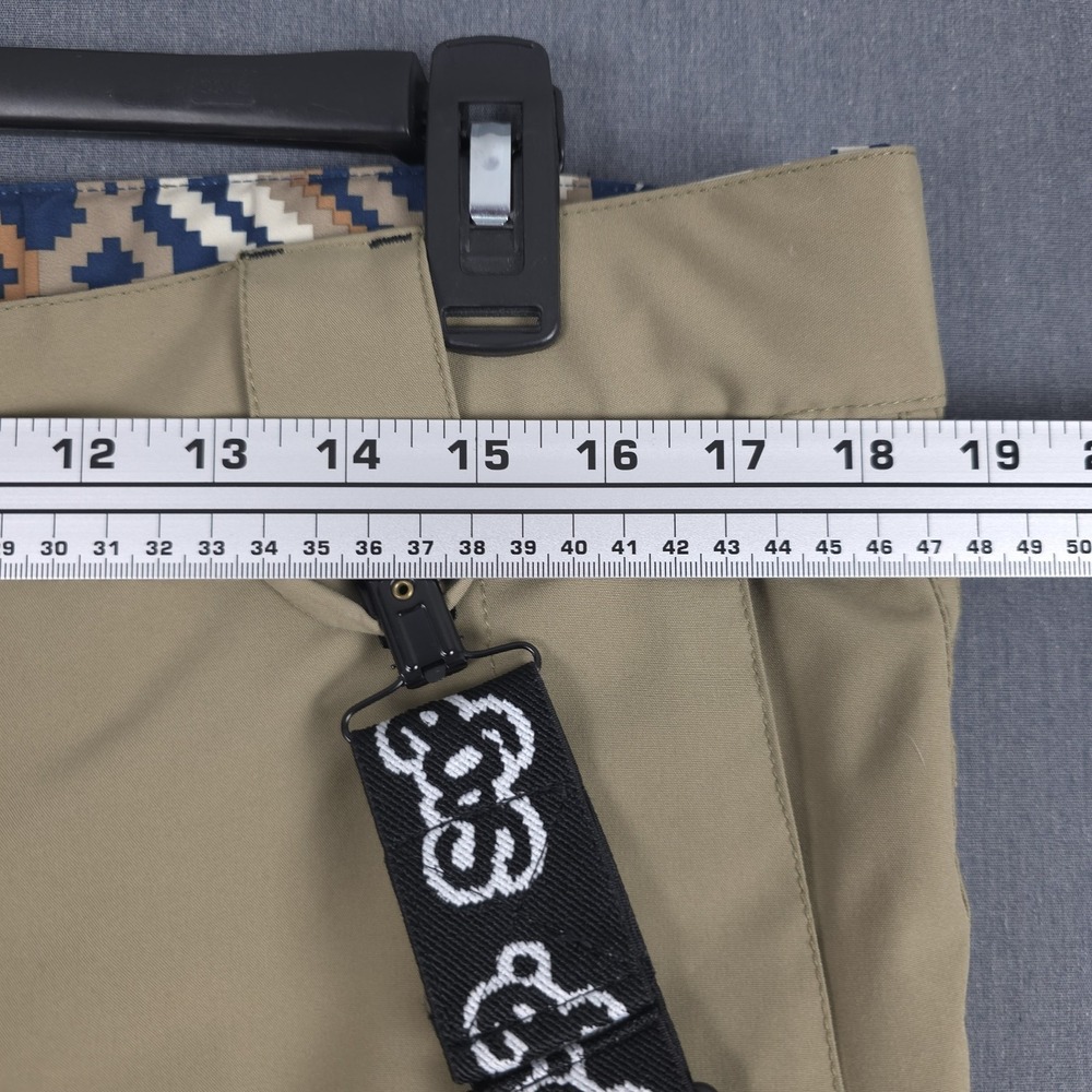 Saga Outerwear Snowboard Cargo Pants Mens Large Khaki Vented Suspenders Ski - Picture 8 of 16